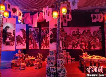 《长沙老街巷》。 邓霞 摄 4000余件少儿美术作品长沙展出 来看童心编织的艺术世界